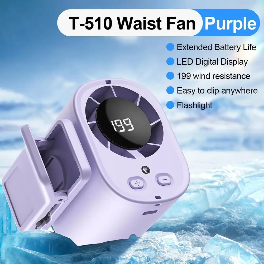 Lightweight and Portable Fan Cooling Car Fan USB Rechargeable Clip on 360 Rotation Umbrella Clip Neck Hangin Outdoor