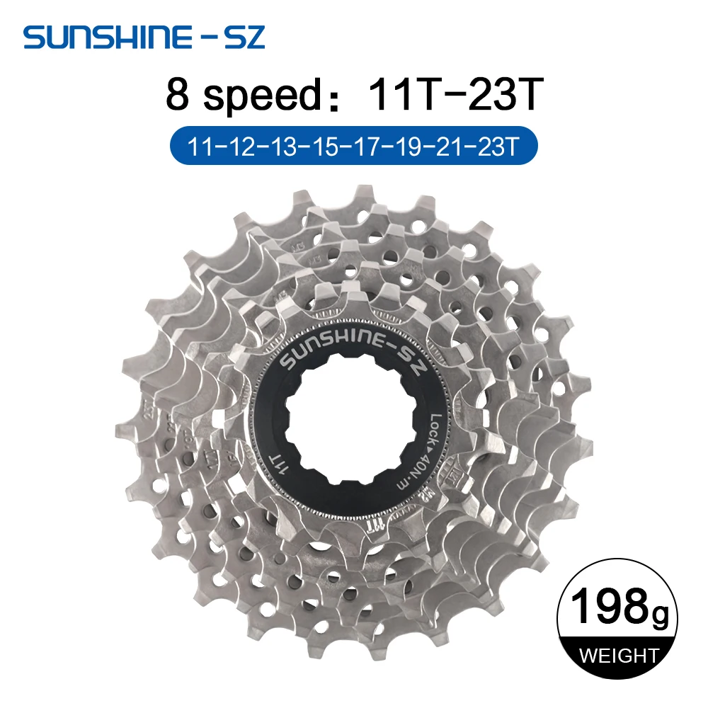 Sunshine Road Bike Cassette 8 9 10 11 12 Speed Bicycle Sprocket 25T 28T 30T 32T 34T 36T 11V K7 Speed Bike Ratchet Cycling Parts image 3