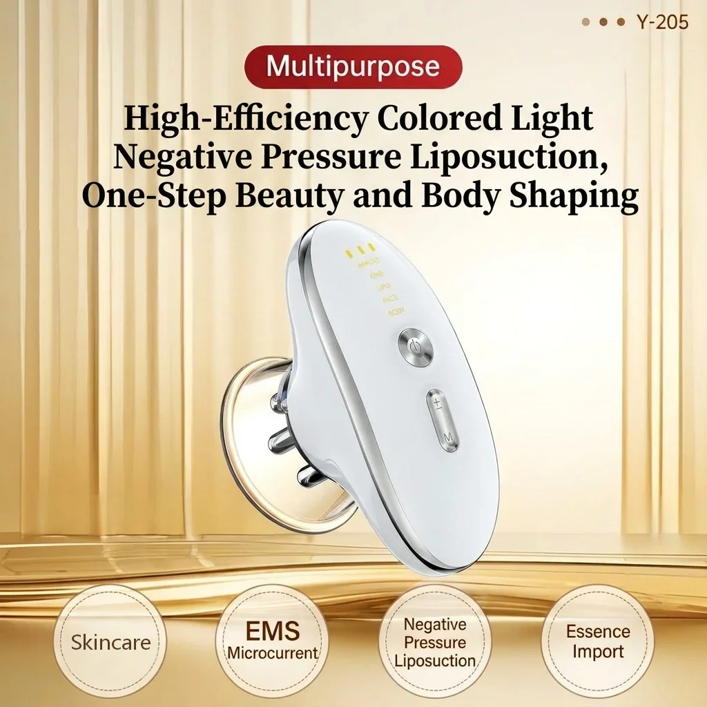 3-Color LED EMS Facial Massager Multi-Function Beauty Device Vacuum Essence Infusion Skin Care Tool for Face Care