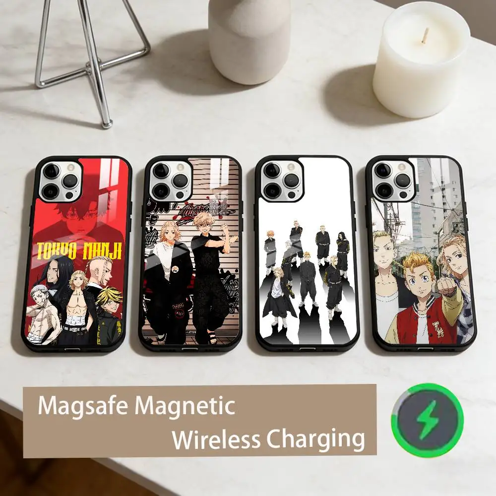 

T-Tokyo Revengers Anime Phone Case For iPhone17,16,15,14,13,12,11 Plus,Pro Max Magnetic For Magsafe Wireless Charging