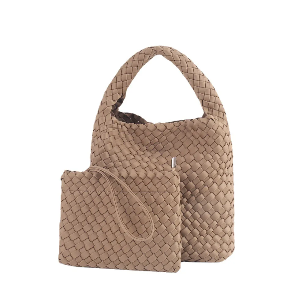 ZR DIARY High Elastic Fabric Woven Bag Women Advanced Texture Handheld Bucket Bag Versatile Crossbody Bags bz815