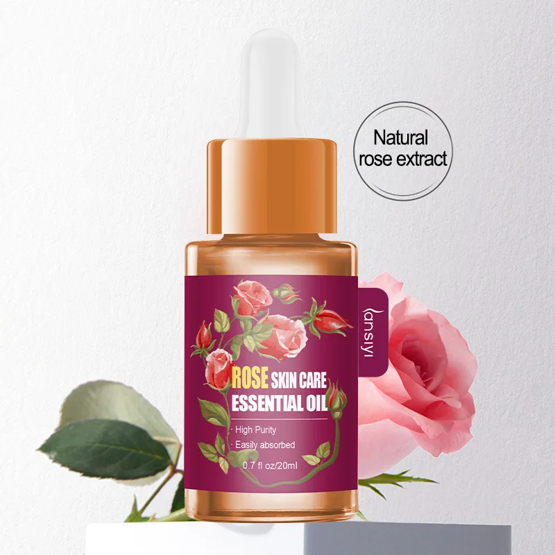 Plant essential oil 20ml rose essential oil moisturizing skin care SPA aromatherapy massage oil beauty skin care products