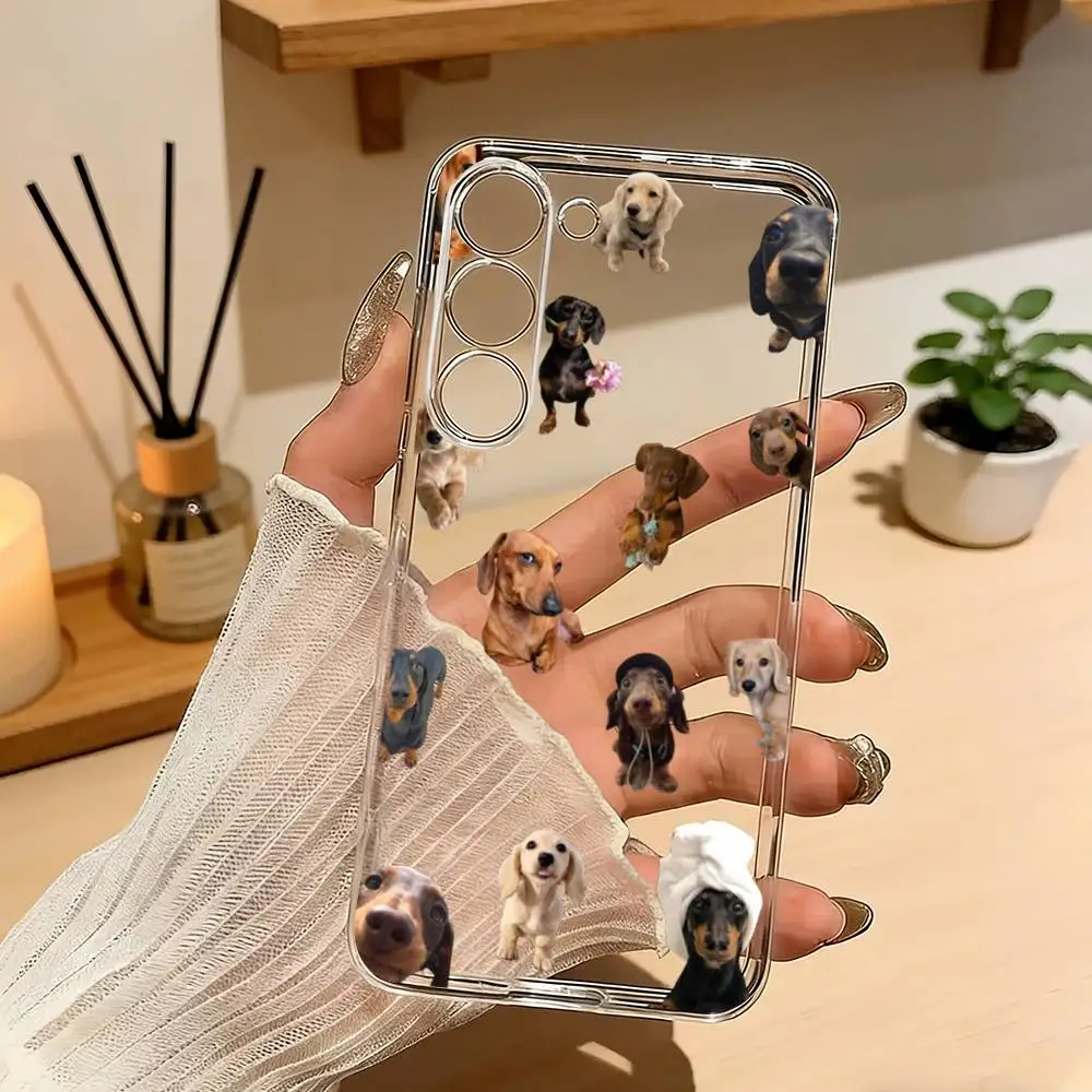 

Dachshund Sausage Dog Phone Case For Samsung A10 A12 A31 A40 A70 Transparent Cover