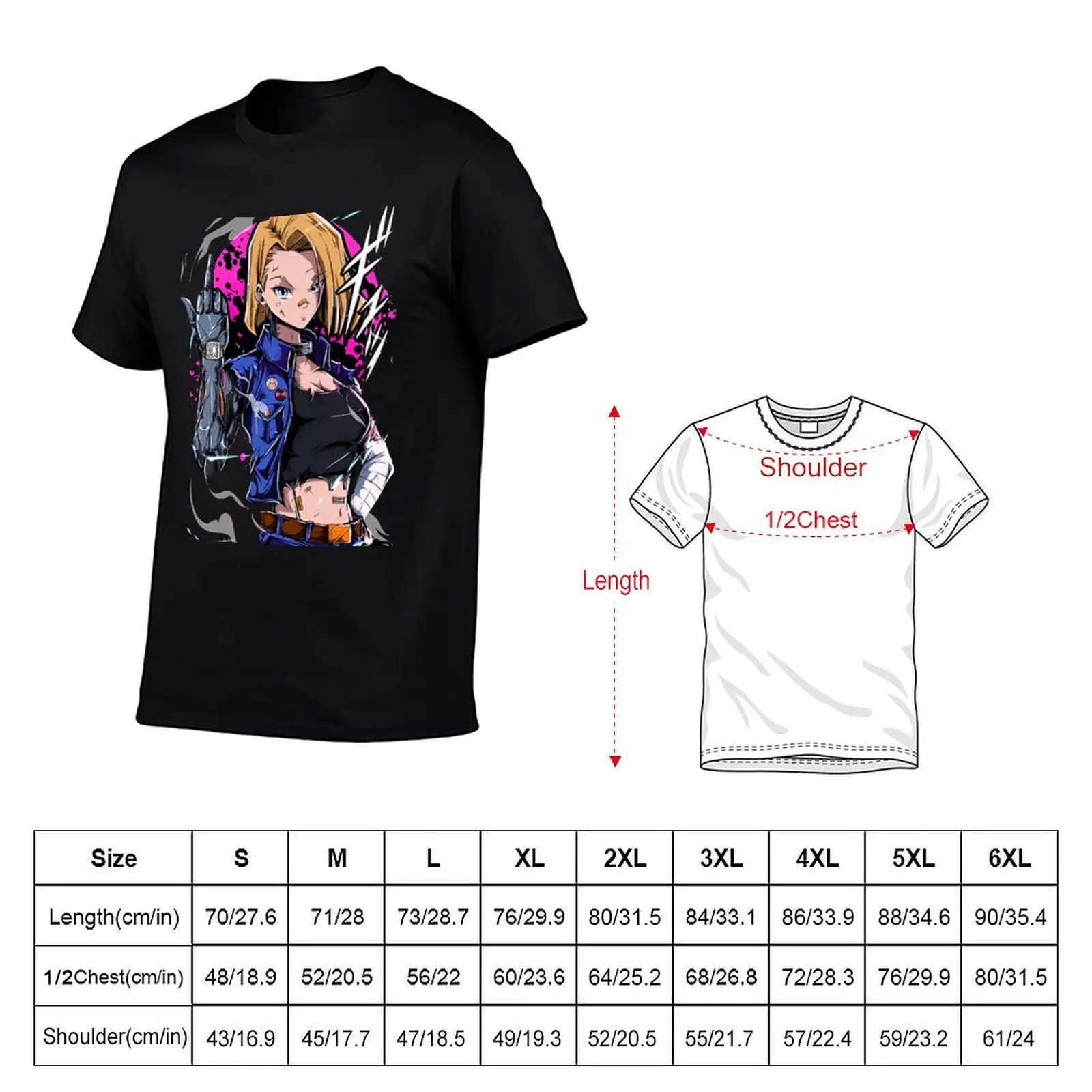 Android N18 T-Shirt cute clothes anime clothes sublime shirts men