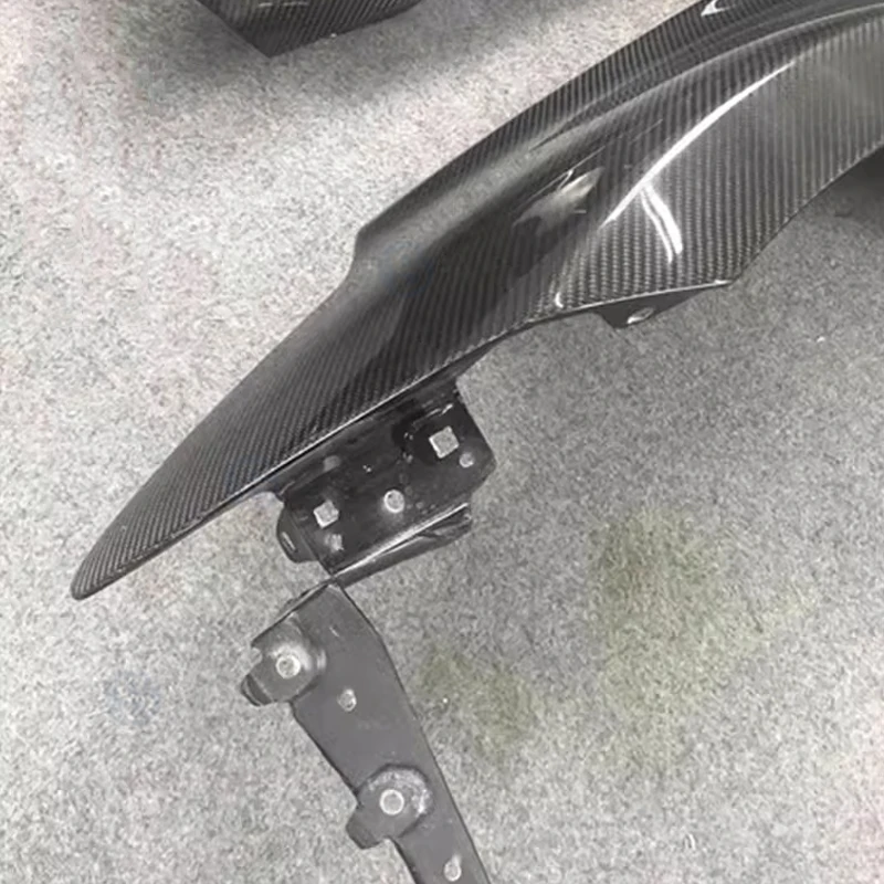 Customized Black Honeycomb Carbon Fiber Front Vented Bumper Fender for 370Z Z34 2010 Carbon Fenders Vent Bodykit Upgrade 4