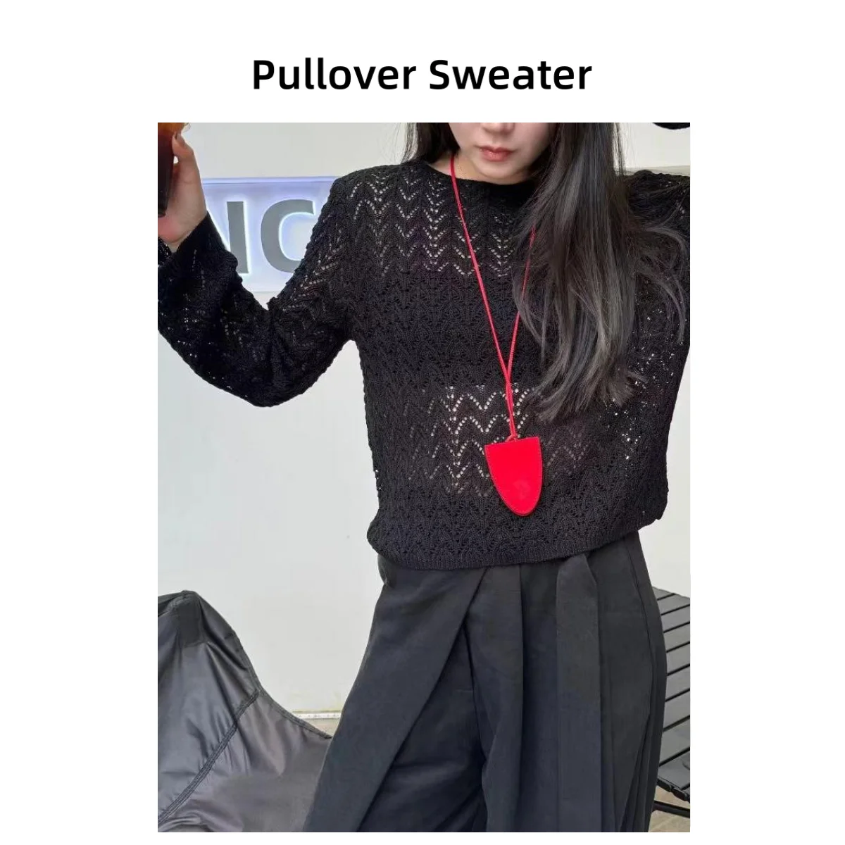 Ladies' Fashion O-neck Knitted Sweater Solid Color Long Sleeve Knit Pullovers Simple Chic Jumpers 2o25 Korean Elegant Knit Tops