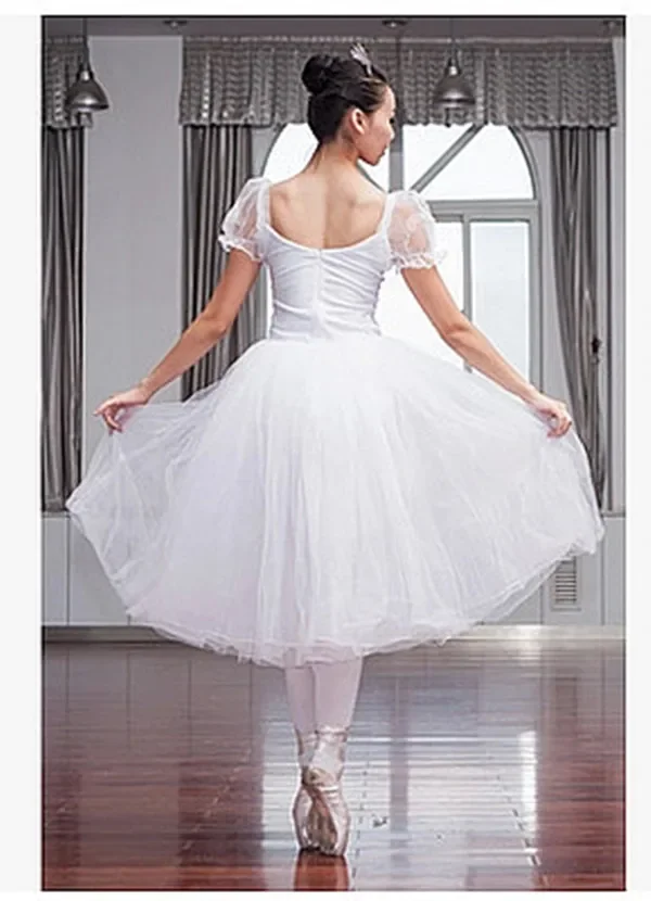 Girls Ballet Tutu Skirt Puff White Classic Ballet Dress Ballet Dance Costumes adult Professional Tutu Ballet Swan Lake Costumes