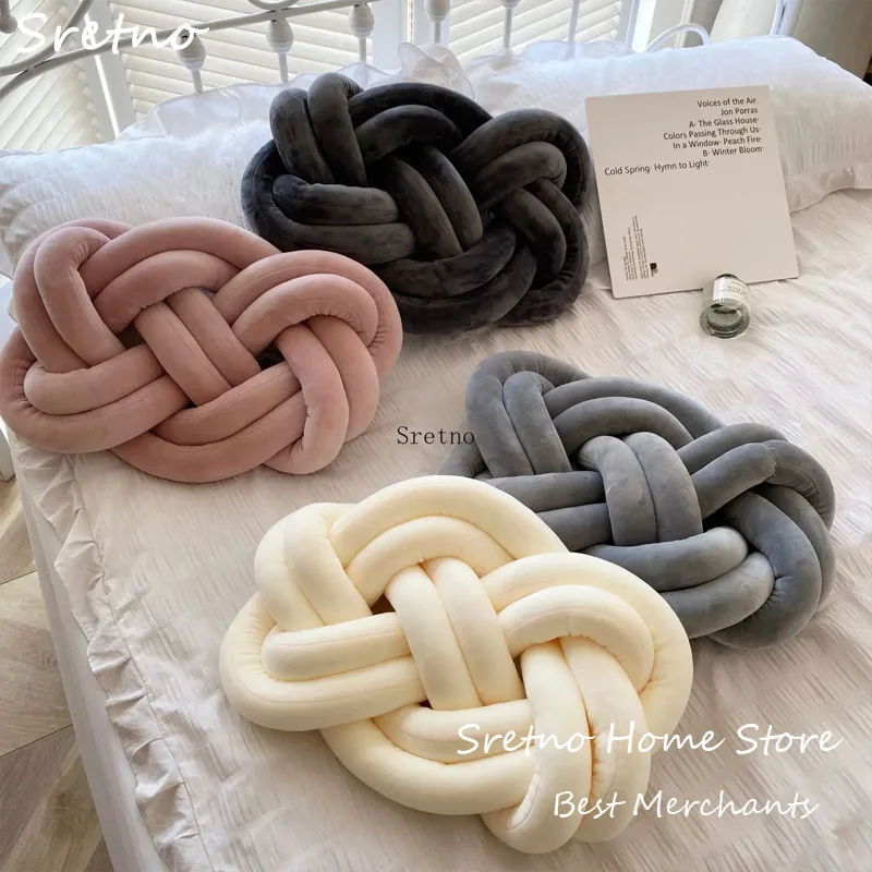 

New Nordic Creative Cushions Spandex Circular Design Office Chair Cushion Sofa Backrest Plush Pillows Home Decorations cojines