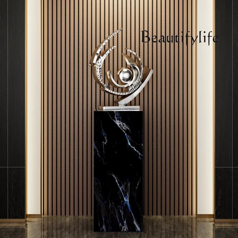 

Modern light luxury high-end art sculpture floor-to-ceiling large ornament living room entrance hotel lobby decoration