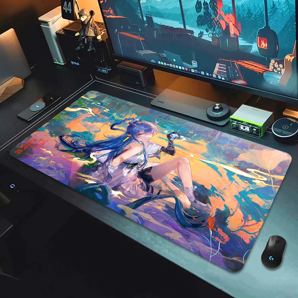 Anime Arknights Hot selling Mouse Pad Anime Girl Non-Slip E-Sports Mouse Mat Premium Mousepad Keyboard Mats Many people like it