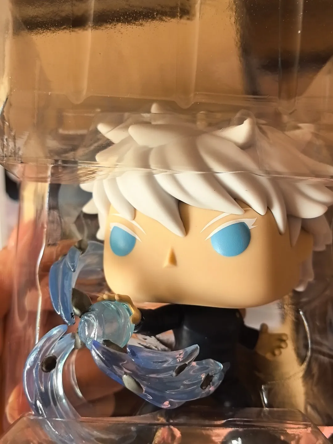 مجسم الرسوم المتحركة Jujutsu Kaisen Satoru Gojo تقنية ملعونة اللفة: أزرق # 1885 Funko Pop 4.35in Collect إصدار محدود لعبة هدية