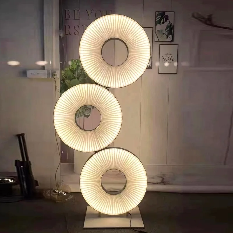 Imagem -05 - Modern Donut Led Pendant Lights Lâmpada Redonda Minimalista Artística Cabeceira Decoração do Quarto Tecido Novo Estilo