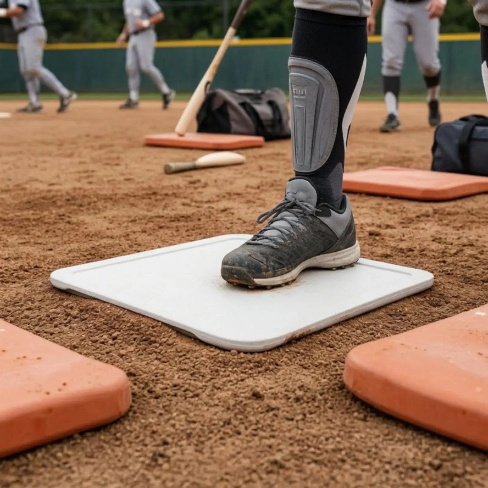 Heavy Duty Baseball Base | Flat, Rubber Base, for Outdoor Practice