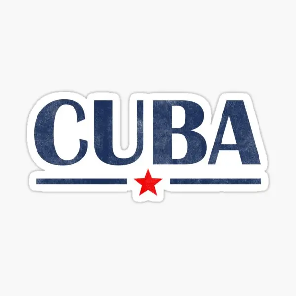Creative CU Cuban Flag Map Emblem Sticker Laptop Truck Window Car Motorcycle Wall Glass Bicycle Helmet Van Door Room PVC Decal