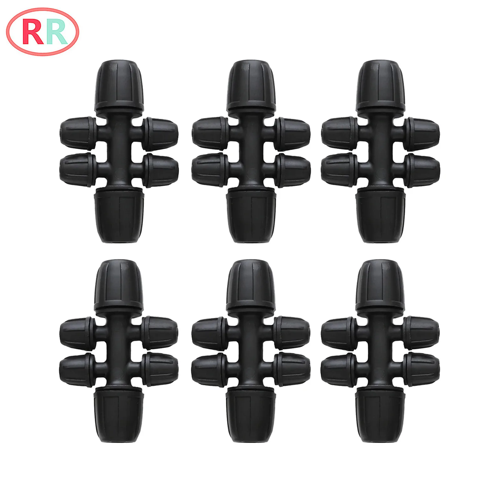 

20Pcs Drip Irrigation Fittings Barbed Tee Anti-Drop Premium Quality Quick Connector for 1/2 Inch to 1/4 Inch Six-Way Connector