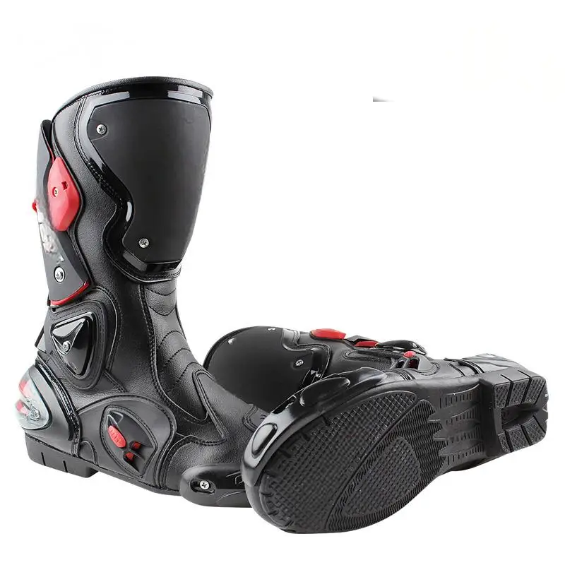 Microfiber Leather Racing Motorcycle Boots for Off Road Competition for Men and Women