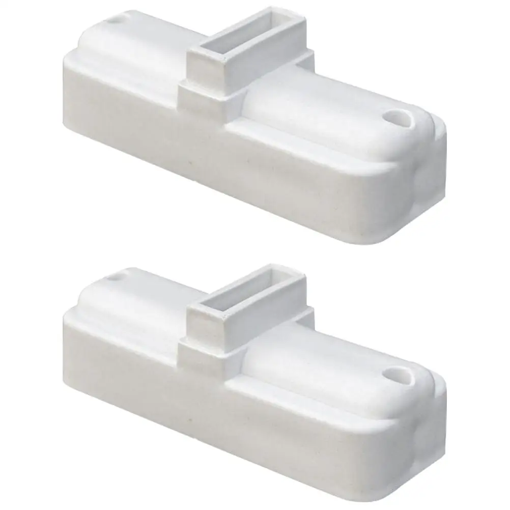 

2 Pcs Garden Fence Stand Holder Privacy Feet Picket Rectangle Plastic Pvc Fences