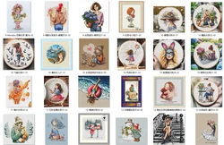 Cross stitch set Handmade 14CT Counted Canvas DIY,Cross stitch kits,Embroidery Back view girl series-Hat 26-32