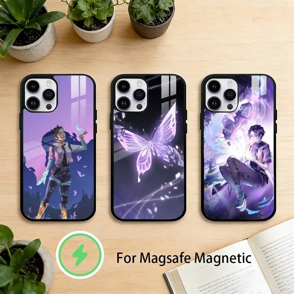 

Popular V-Valorant C-Clove Phone Case For iPhone 17,16,15,14,13,12,Plus,Pro,Max For Magnetic Wireless Charge