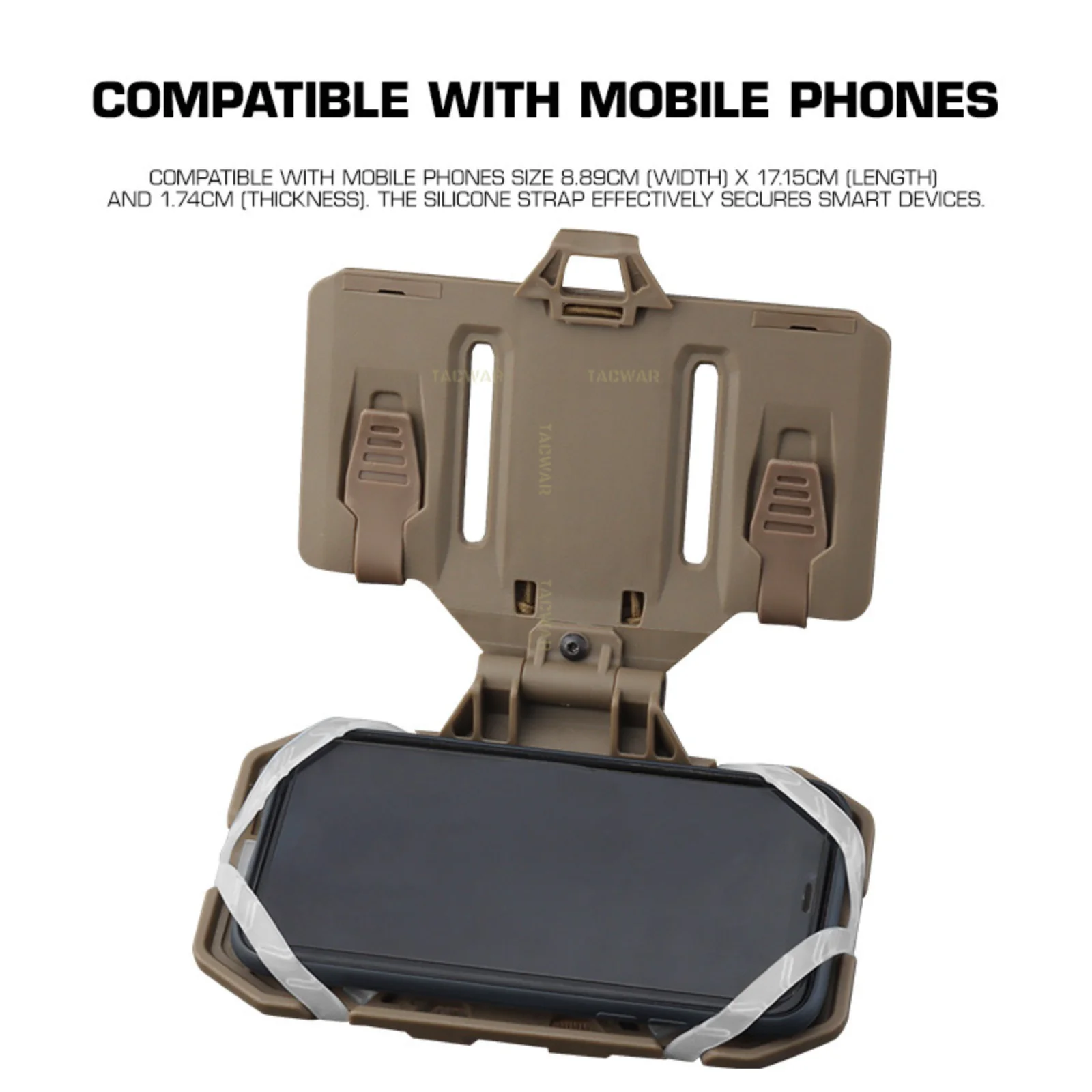 Folding Navigation Board with Compass and GPS Panel, MOLLE Phone Holder for Airsoft Hunting Vest Plate Carrier