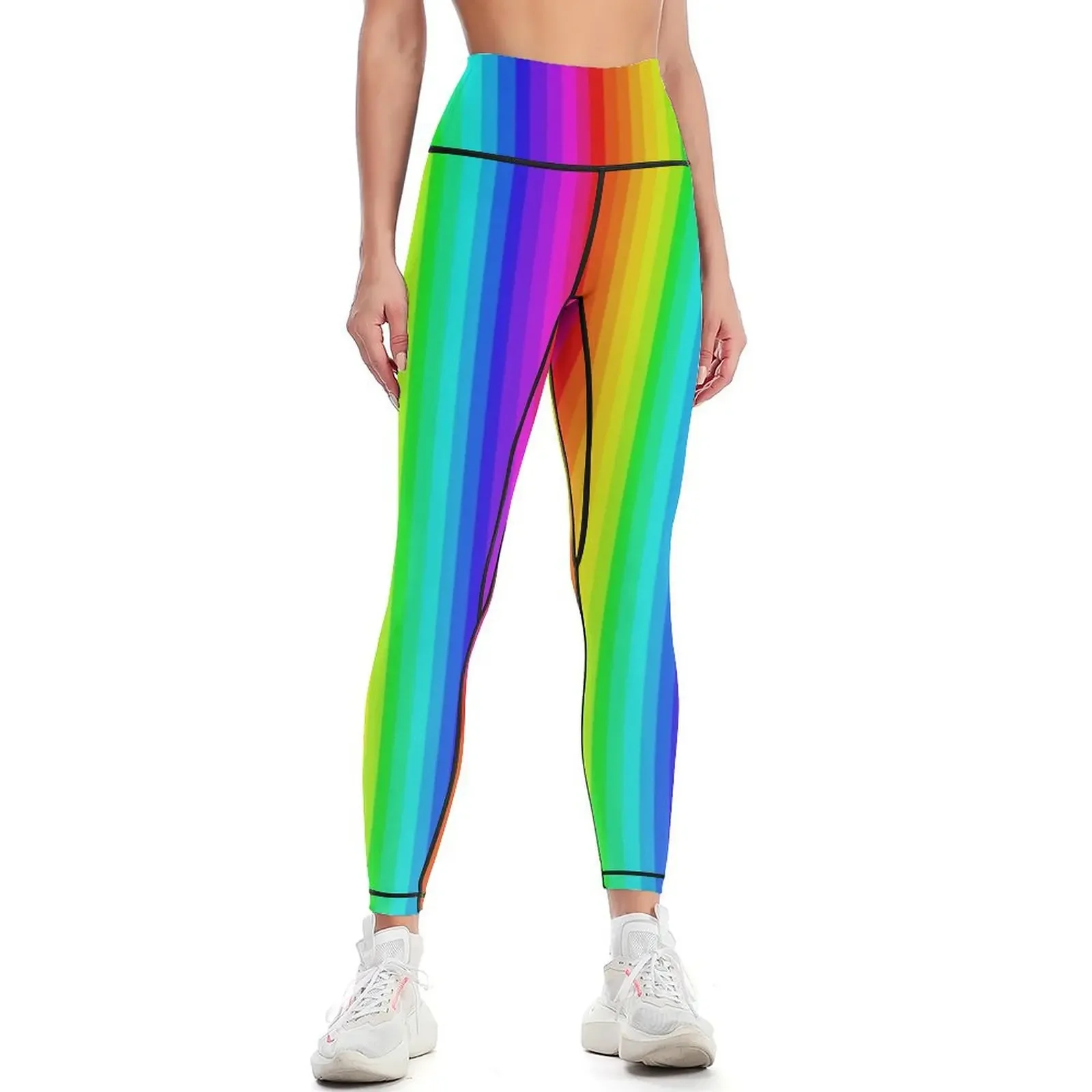 

Vertical Rainbow. Leggings harem pants Women's sports pants Women's push up Fitness clothing Womens Leggings