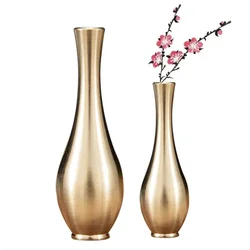 Mini Antique Pure Copper Vase Gold Home Decoration Living Room Decoration Tall Vase Unique Vase Miniature