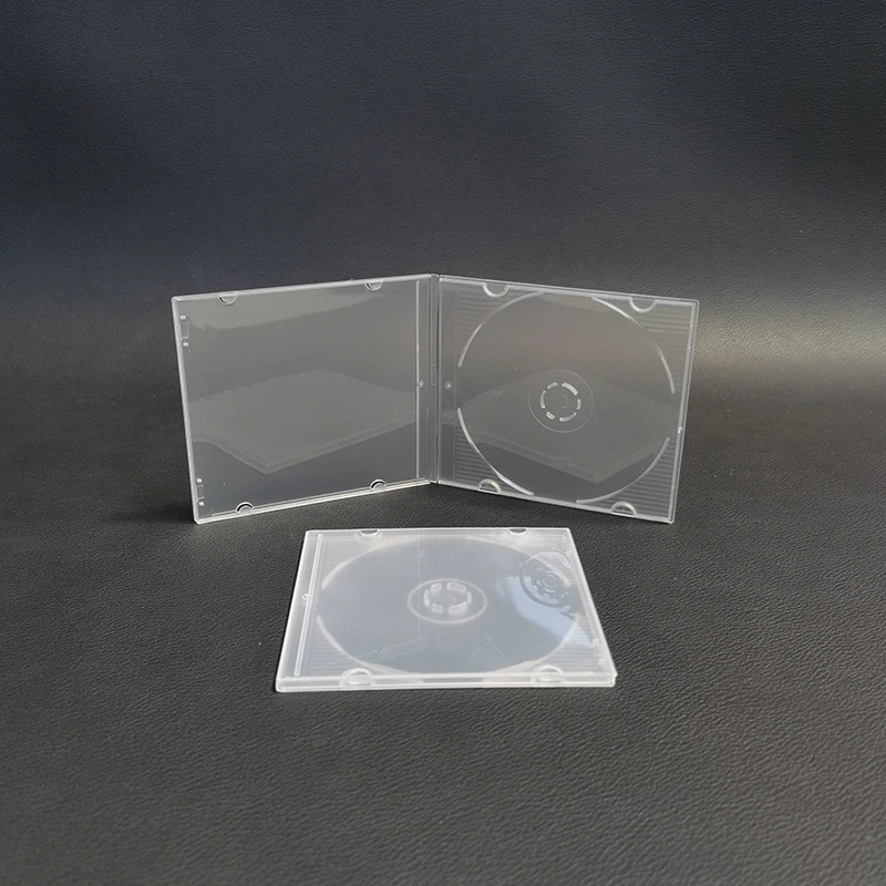 1PC Ultrathin DVD Case Transparent CD Package Single Piece Disc 3Inch DVD Case Portable CD Storage Box for Home Cinema