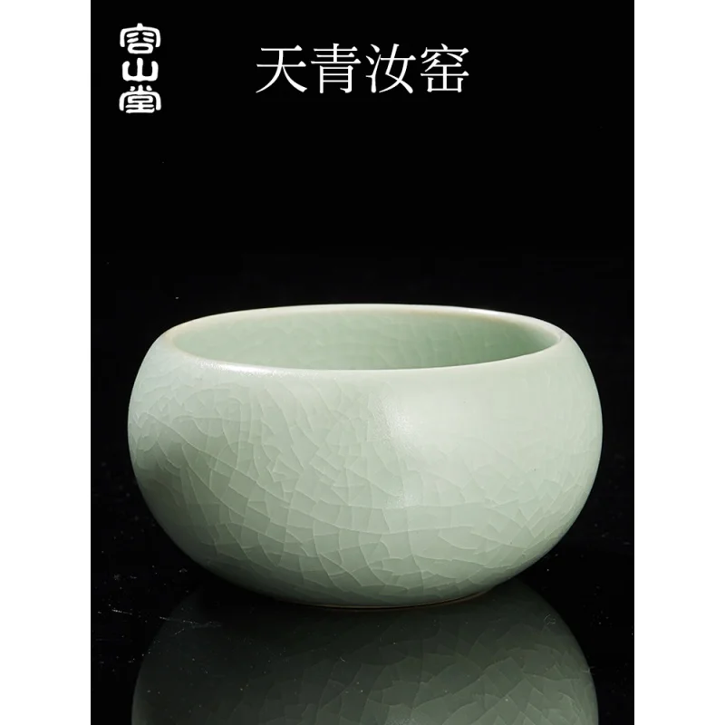 

Rongshantang Ru Kiln Kung Fu Tea Cup Tea Bowl Gracked Glaze Celadon Ceramics Jianzhan Tea Cup Single Master Cup Kung Fu Tea Set