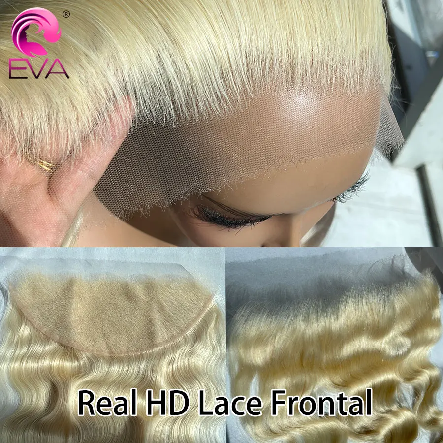 

Эва Хэйр # Накладные пряди из натуральных волос 613 блонд-цвета, 13x6 HD Lace Frontal Closures, предварительно выщипанные, прямые и с эффектом Body Wave, 5x5 Real HD Lace Closures