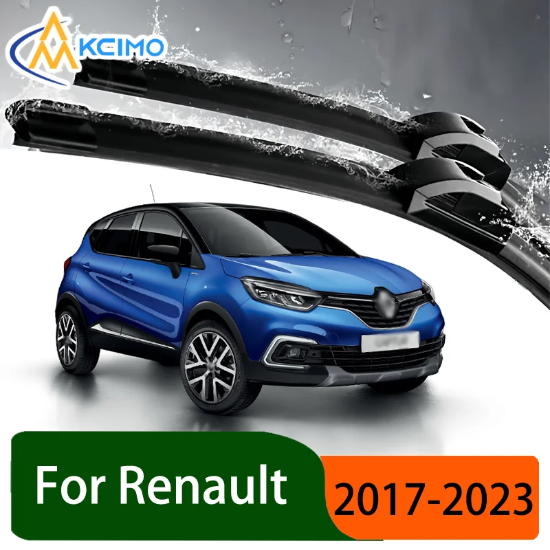 

Silent Black Front Rear Wiper Blades Set for Renault Captur HA 2017–2023 Auto Windscreen Windshield Window Wiper Accessories
