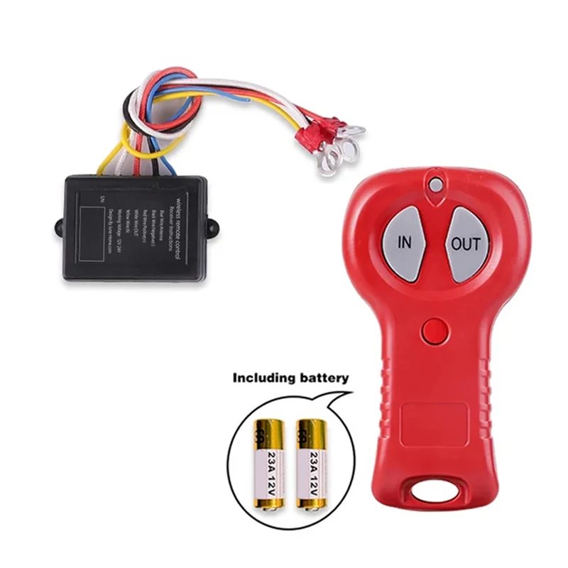 A03Z-Winch Remote Receiver 12V 24V Wireless Control Set For Electric Winch Remote Control Kit For Jeep Off-Road ATV Truck