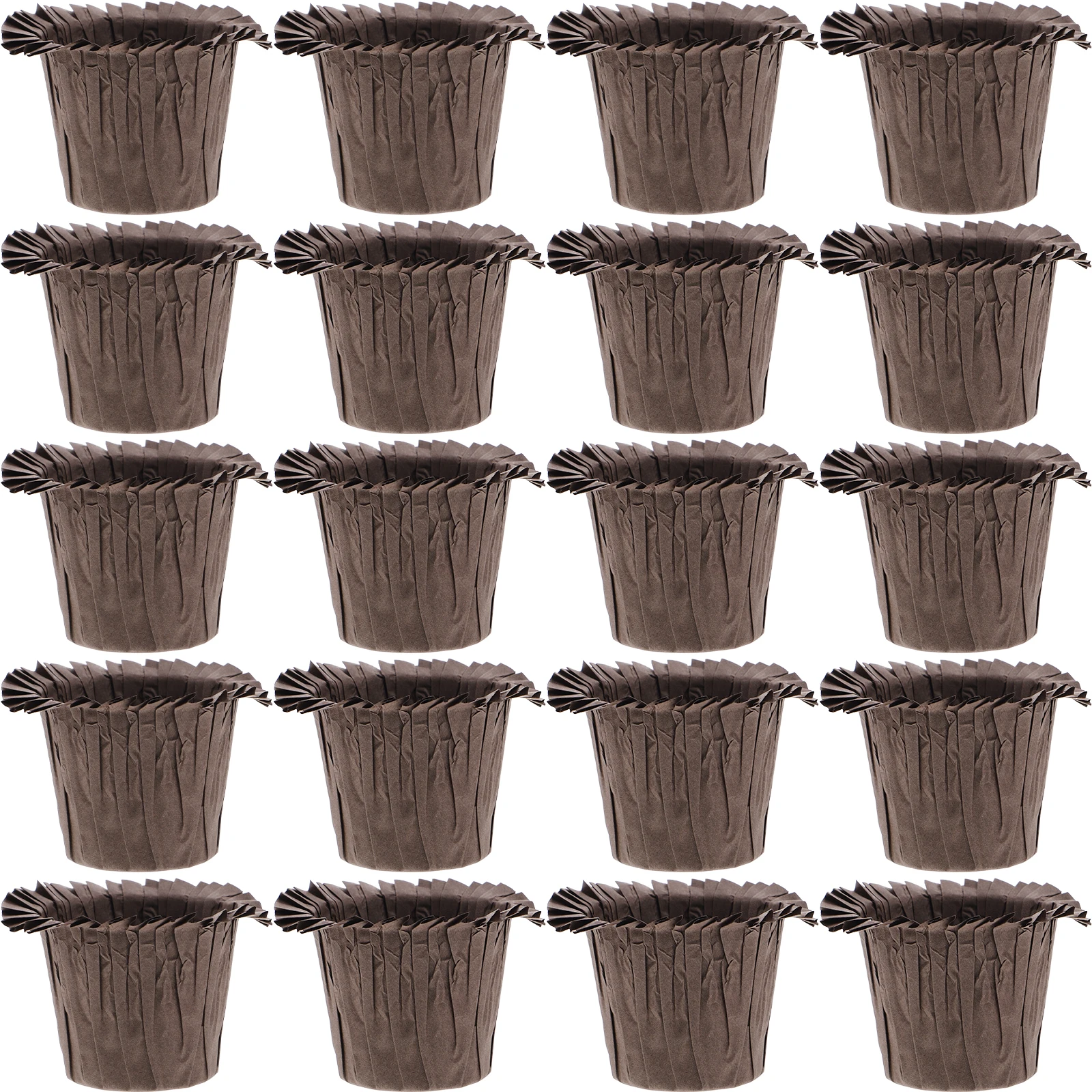

30 Pcs Top Hat Paper Cupcake Liners Brown Oil Paper Baking Cups Muffin Holders Large Capacity Wrappers for Cakes