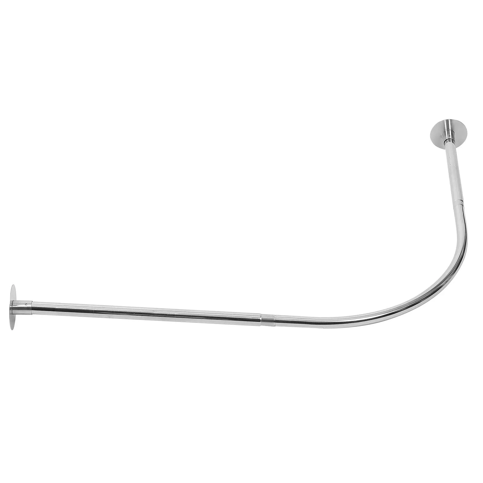 

Arc-Shaped Expandable Shower Curtain Rod Stainless Steel Adjustable Tension Pole For Bathroom Window Telescopic Rod Heavy