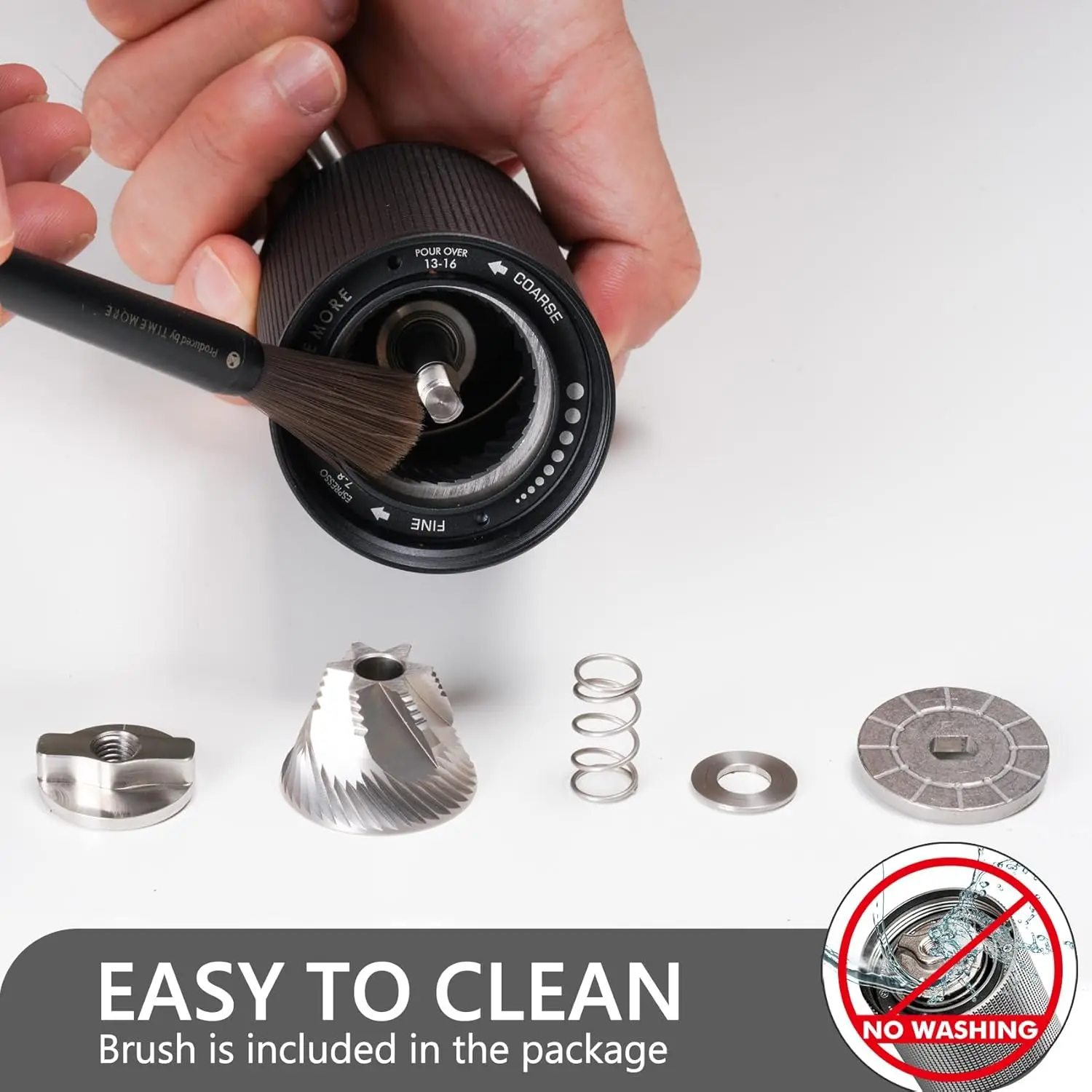 Premium Manual Coffee Grinder with Adjustable Settings, Foldable Handle for Travel and Home Use