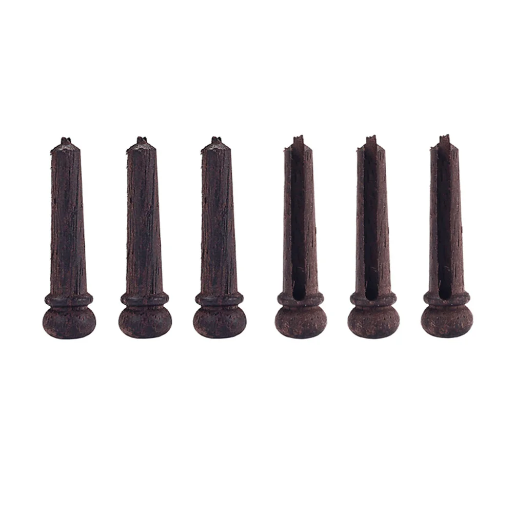 

6Pcs Natural Rosewood Guitar Bridge Pins Durable and Portable for Enhanced Tone Quality Replacement Guitar Bridge Pin
