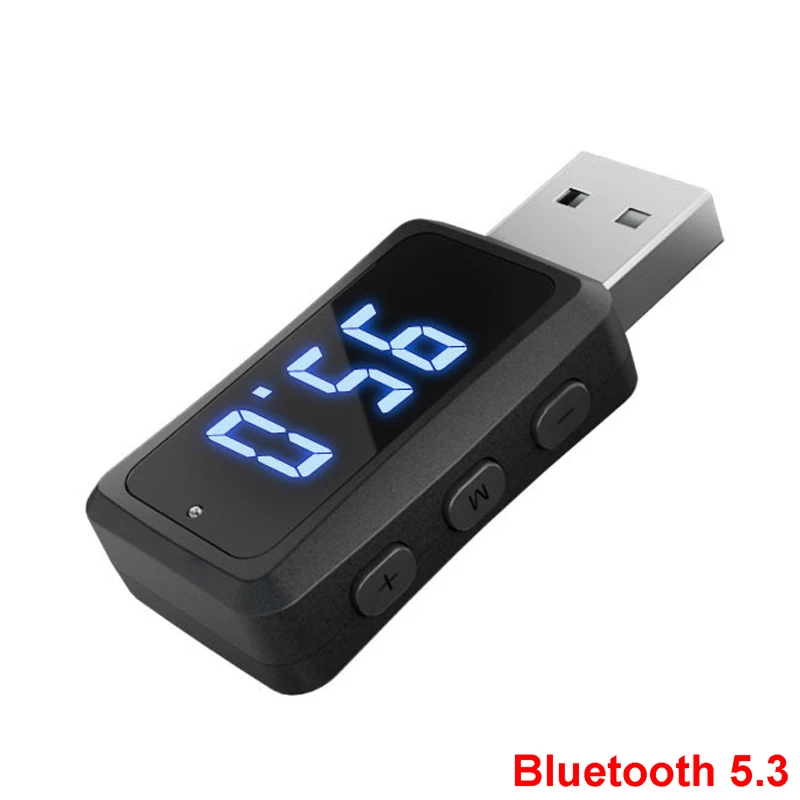 

LCD Digital Car Bluetooth 5.3 Transmitter Receiver Handsfree Call Mini USB Power Car Kit Wireless Auto Audio For Car Fm Radio