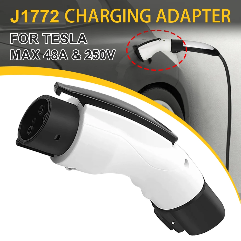 

New Energy Vehicle Charging Adapter Suitable For Tesla To J1772 Wall Box Charger Connection With Safety Self-Locking Function