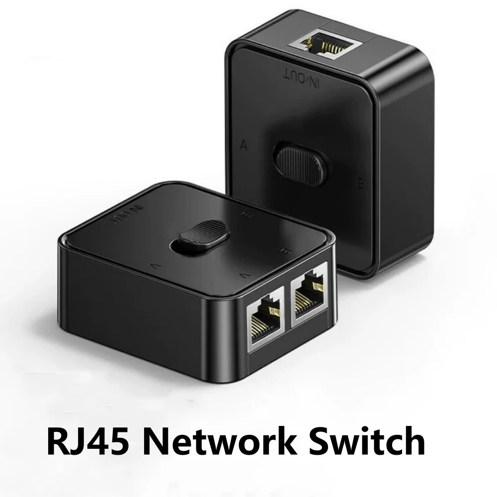 

Сетевой коммутатор 1000 Мбит/с с 2 портами Gigabit, 1 вход 2 выхода, RJ45, адаптер-разветвитель RJ45, удлинитель кабеля для ПК, ноутбука, ТВ-приставки