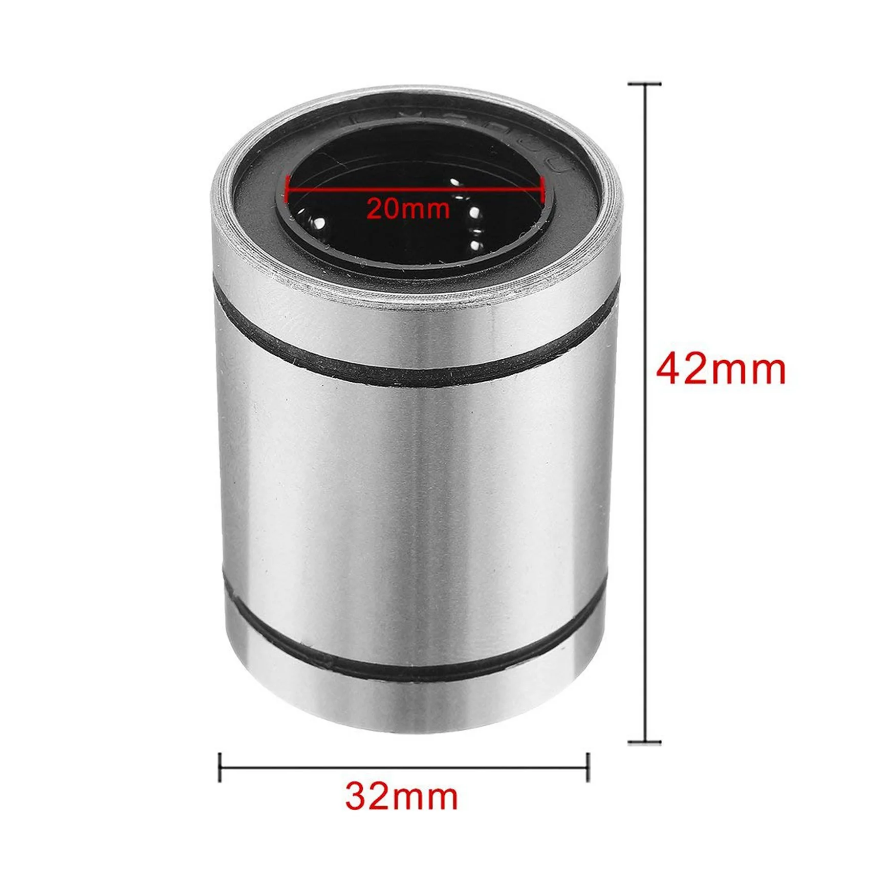 

B03C-8, 8 шт. LM20UU 20x32x42 мм, линейный шарикоподшипник с двусторонним резиновым уплотнением