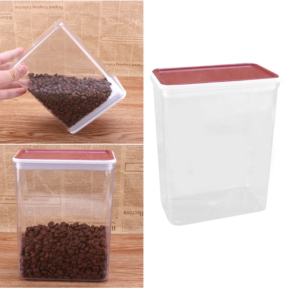 

Home Large Leakproof Powder Storage Container Transparent Pc Box Airtight Seal for Cereal Flour Sugar Snacks Dry Food Container