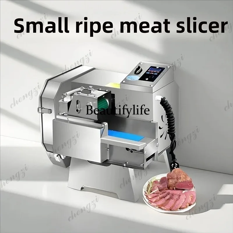 A81 Commercial Cooked Meat Slicer Automatic Deli Meat Cutter For Beef Pork Belly Cured Ham Braised Meat Semi Frozen Slicing Mach