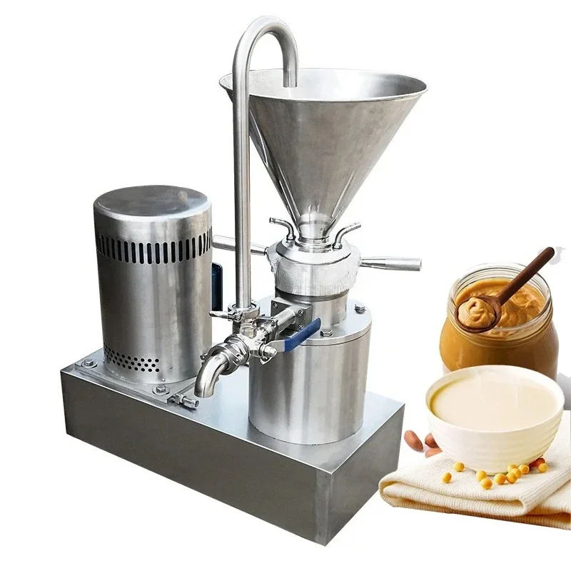 

Industrial Vertical Split Colloid Grinding New Condition Nut Butter Maker Almond Peanut Gear Snack Processing