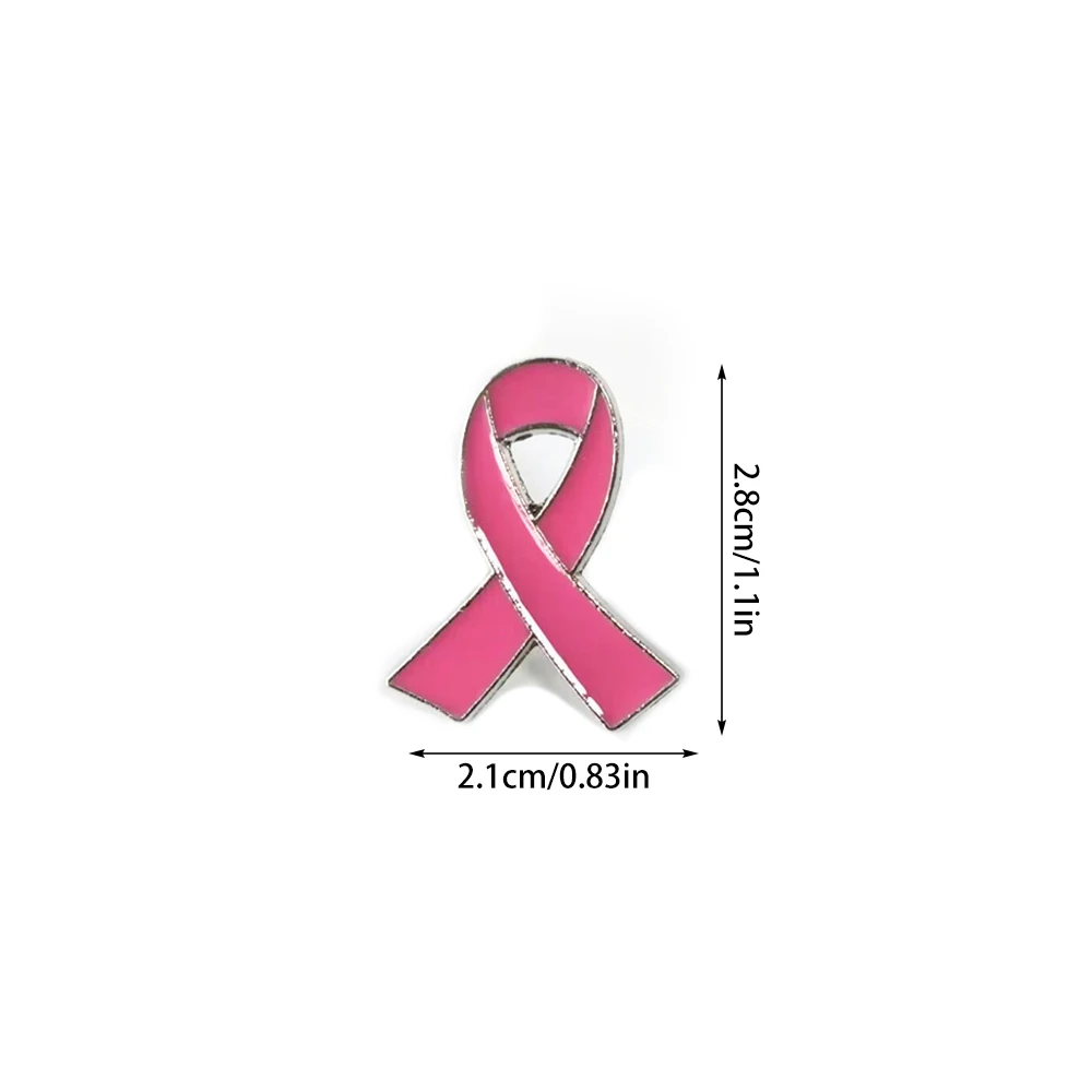 Brooch Alloy Resin Breast Cancer Pin Lapel Pin Pink Ribbon Enamel Brooch Badge For Clothing Enamel Badge Women Accessories - Detail 1