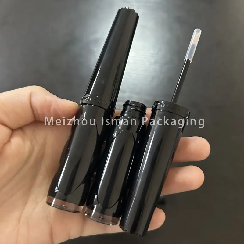 

50Pcs 3ml black eyeliner container luxury mascara cosmetic packaging eyelash bottle tube with brush
