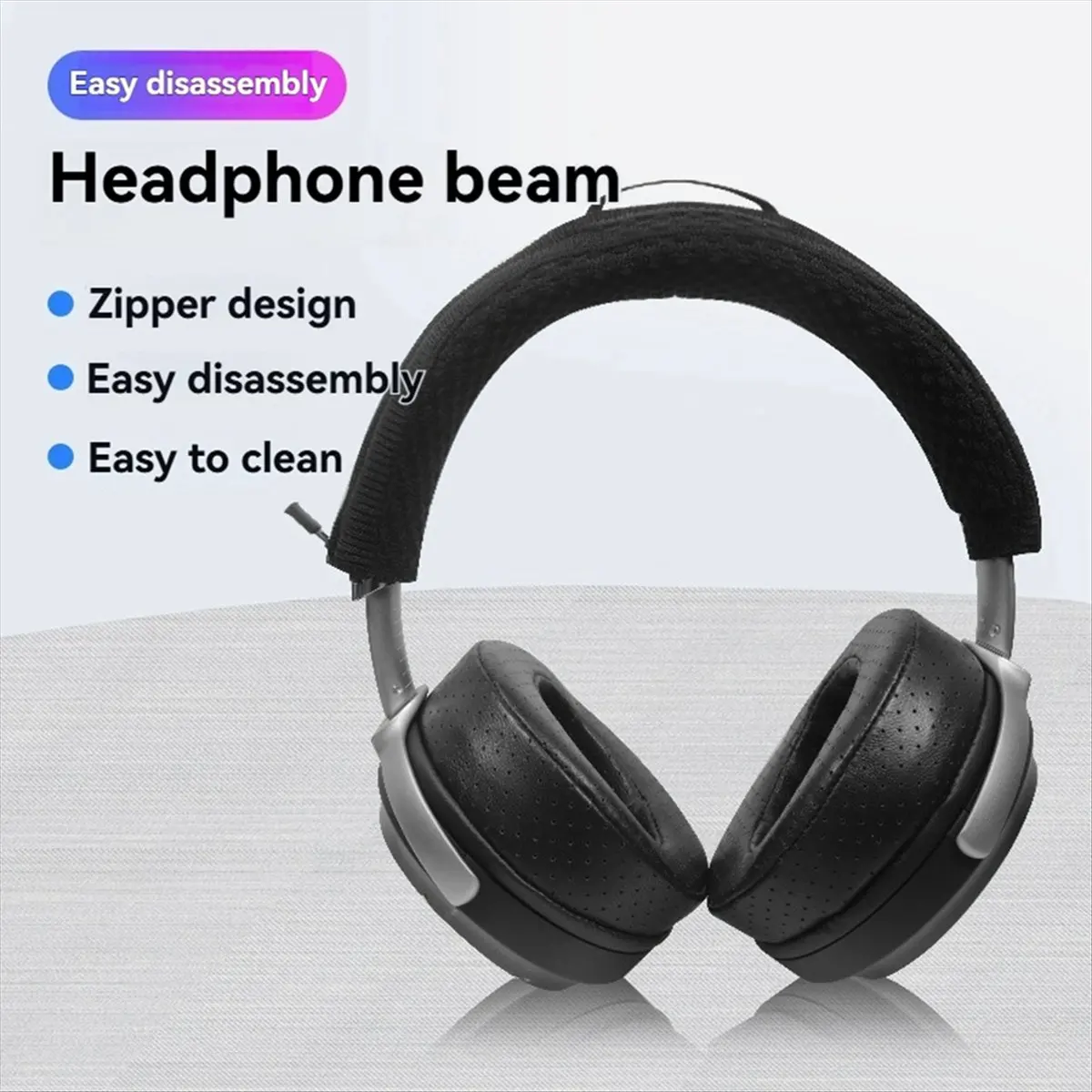 Super Sale For Sony MDR-Z7 MDR-Z7M2 Headphone Protector Zipper Headband Knitted Beam Cover for Headphones Headphone Accessories