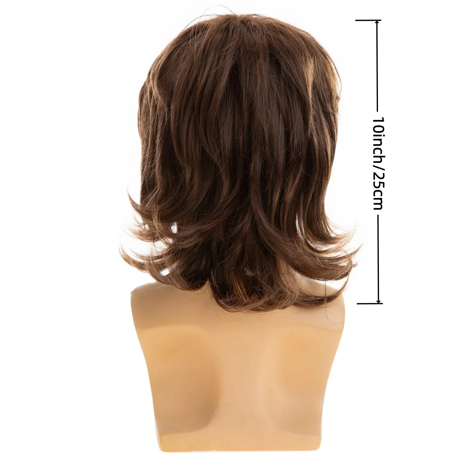 Men's Brown Synthetic Wig, Realistic Men's Wig, Young and Handsome Role-Playing Costumes, Wigs for Cosplay, Parties - view 2