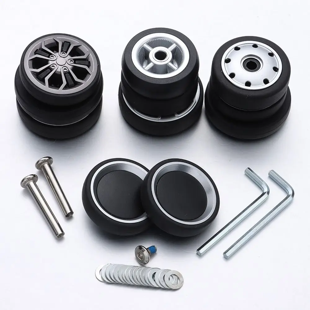 2Pcs Durable Universal Replace Wheels With Screw Travel Luggage Wheels Replacement Suitcase Parts Axles Caster Wheel Repair Kit