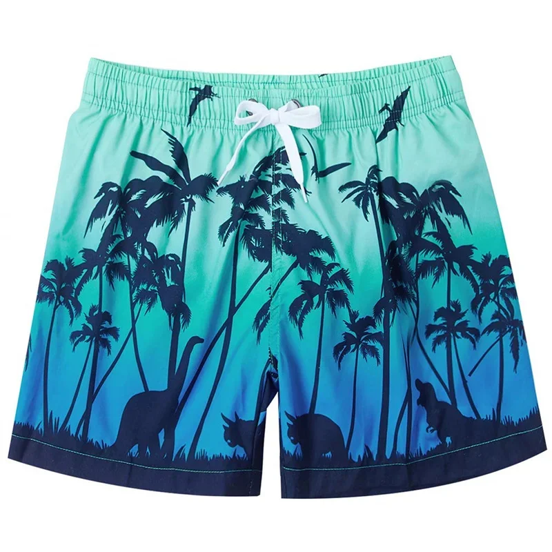 Shark Dinosaur Pattern Beach Shorts For Men Children Animal 3D Printed Board Shorts Summer Holiday Quick Dry Swimming Trunks