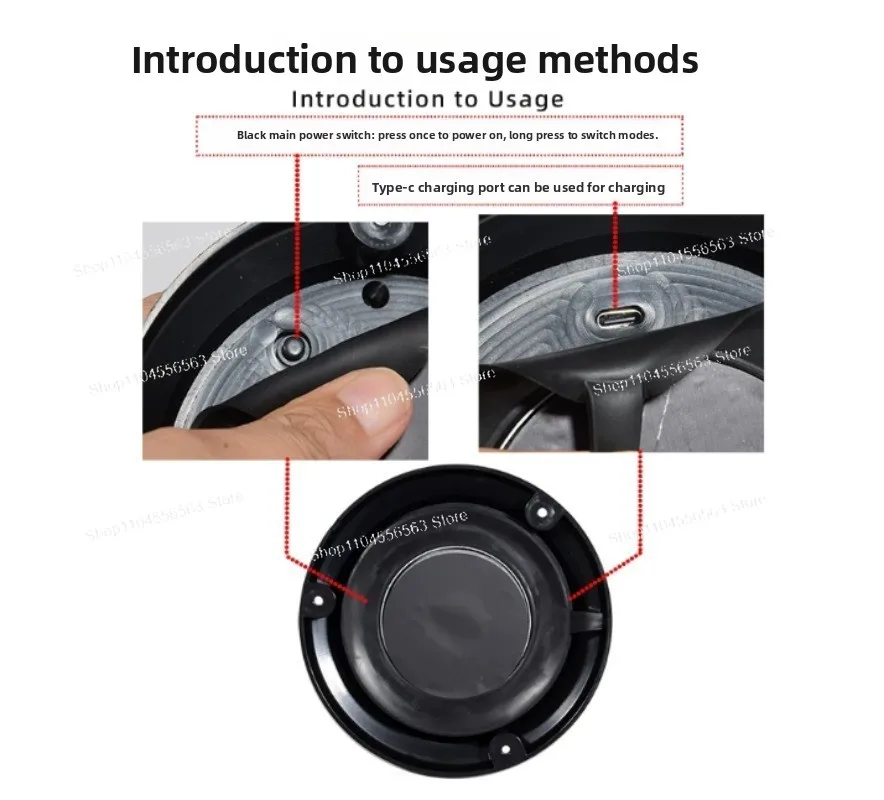 Solar Rotary Battery Rechargeable Warning Flash Roof Light Car Decoration Colorful