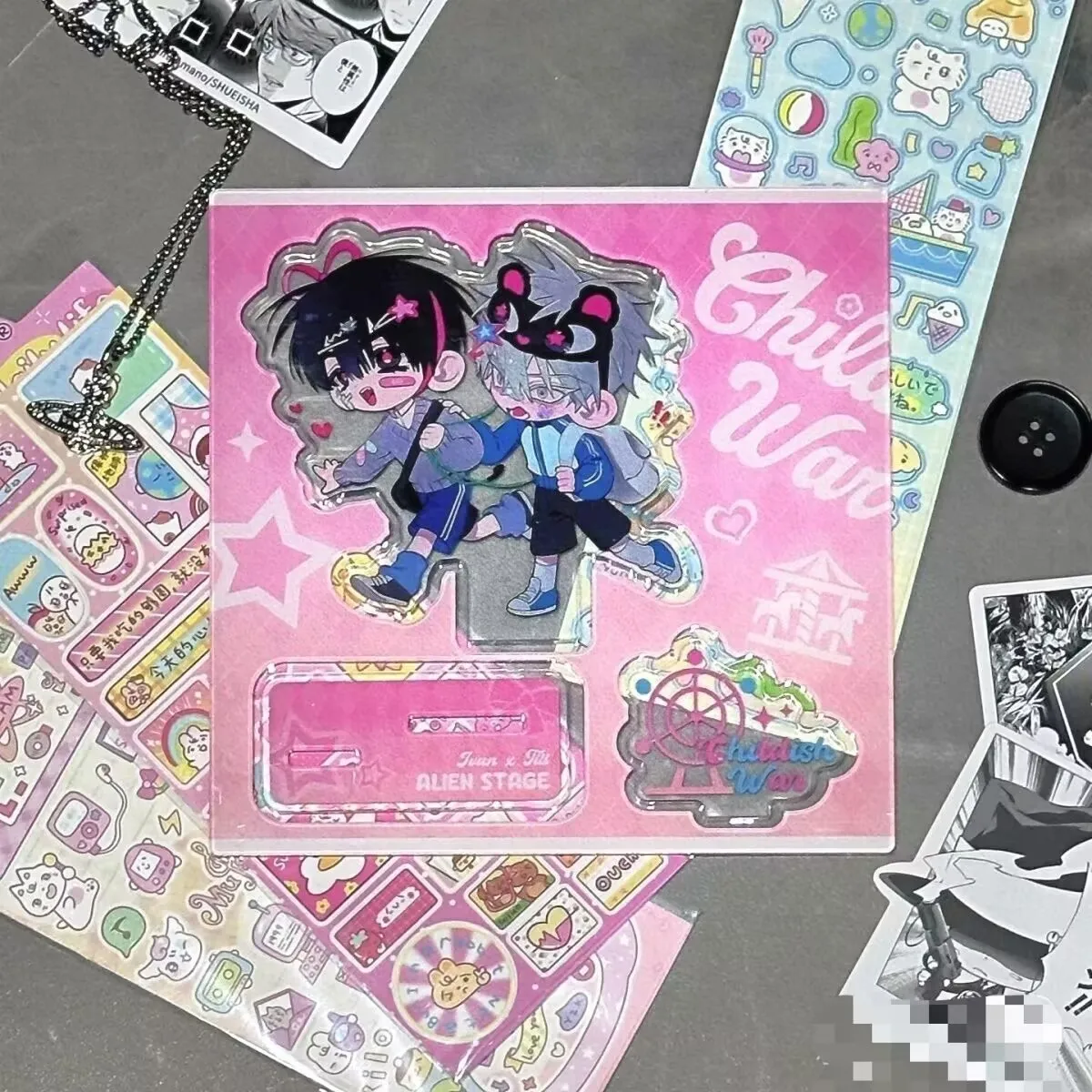 新しいベストセラー: 「不規則な形のステージ」アクリル二重挿入スタンディングサイン InS スタイル学生デスクトップ装飾アイテム TIll Ivan